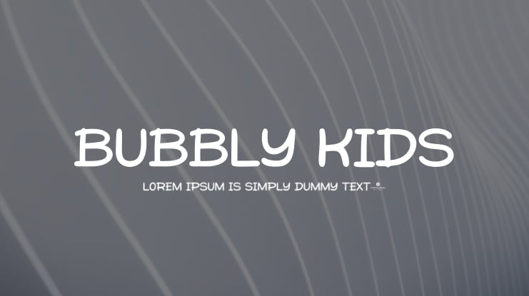 Bubbly Kids Font