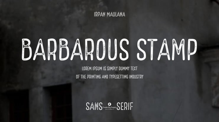 Barbarous Stamp Font