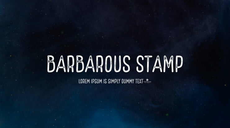 Barbarous Stamp Font