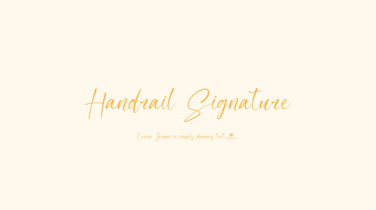 Handrail Signature Font