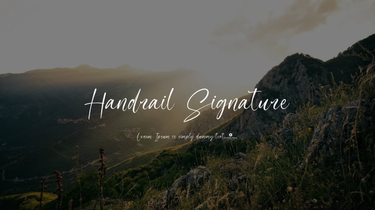 Handrail Signature Font