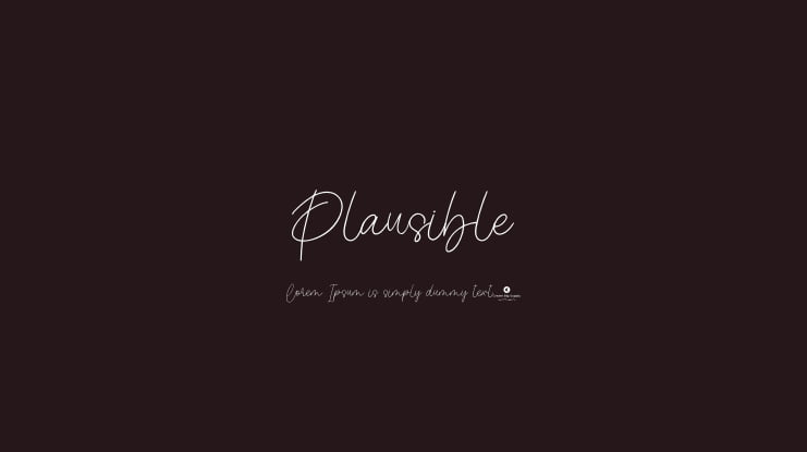 Plausible Font