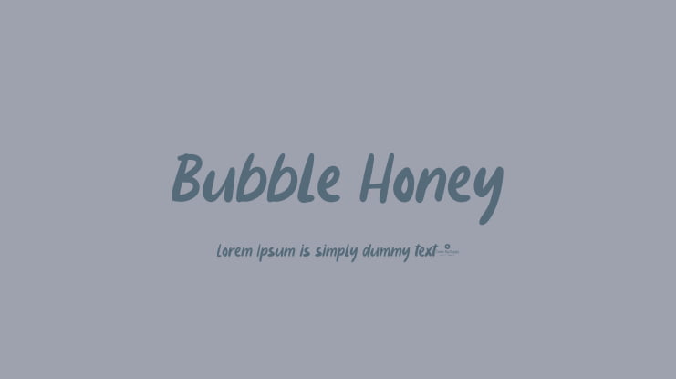 Bubble Honey Font