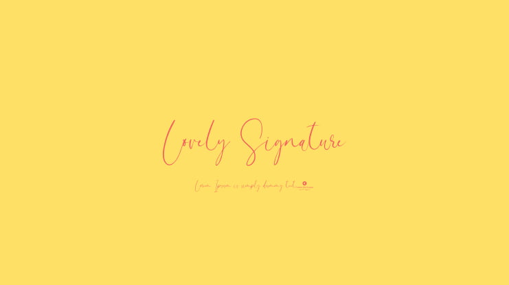 Lovely Signature Font