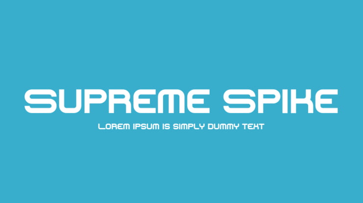 Supreme Spike Font