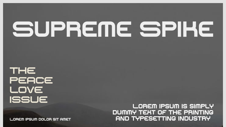 Supreme Spike Font