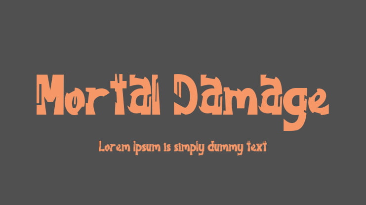 Mortal Damage Font