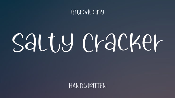 Salty Cracker Font