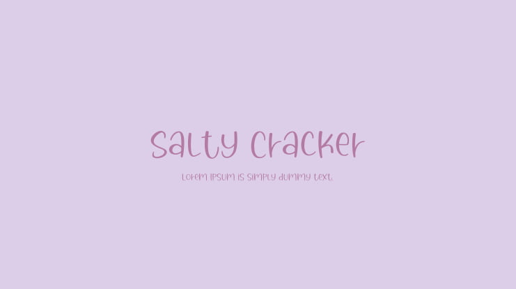 Salty Cracker Font