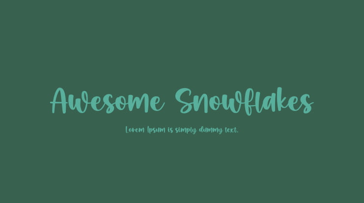 Awesome Snowflakes Font