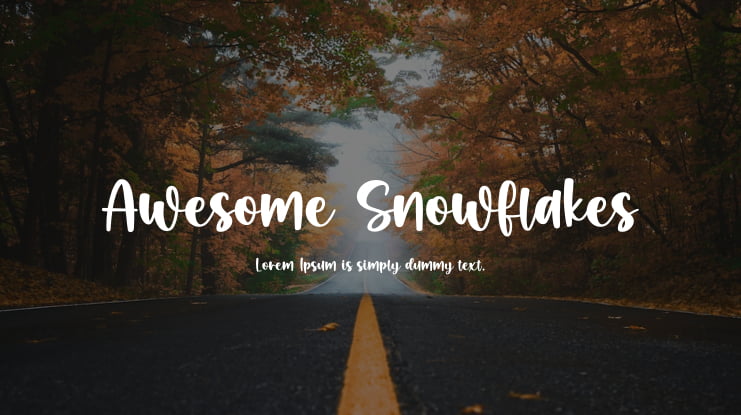 Awesome Snowflakes Font