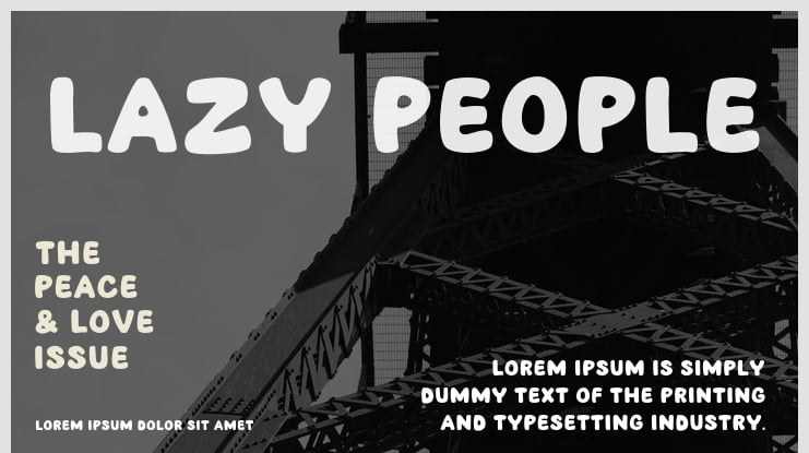 Lazy People Font