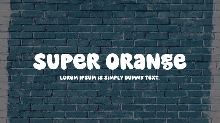 Super Orange Font