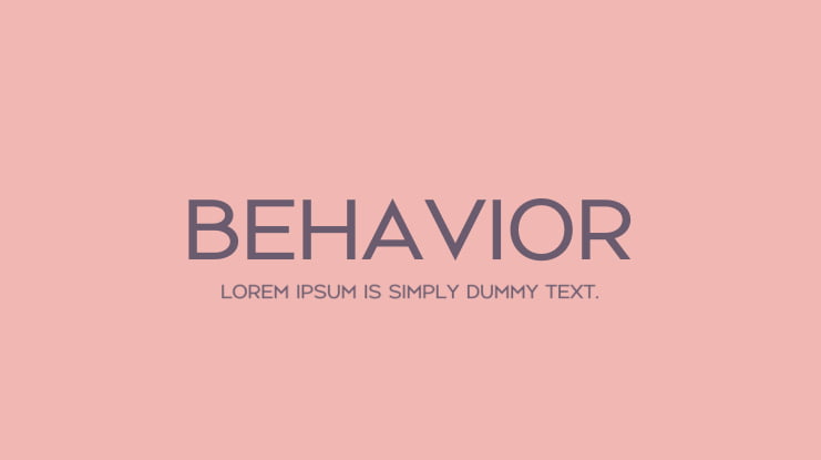 Behavior Font