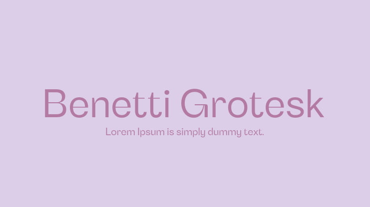 Benetti Grotesk Font Family