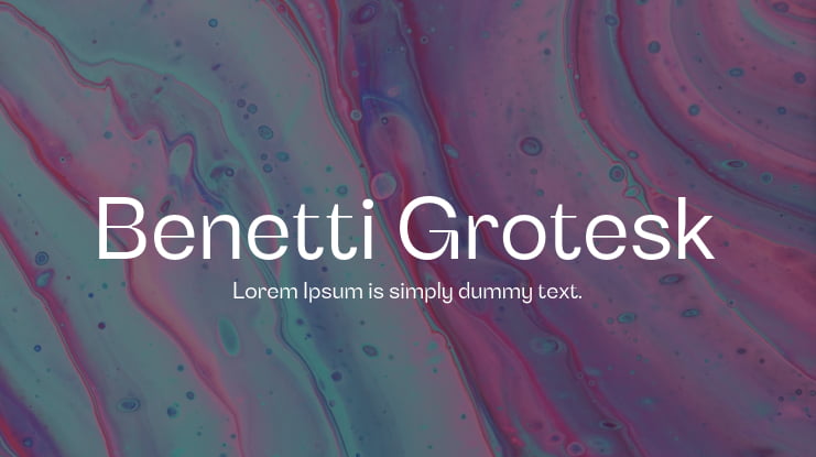 Benetti Grotesk Font Family