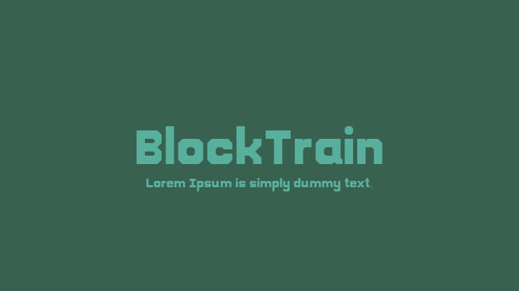 BlockTrain Font