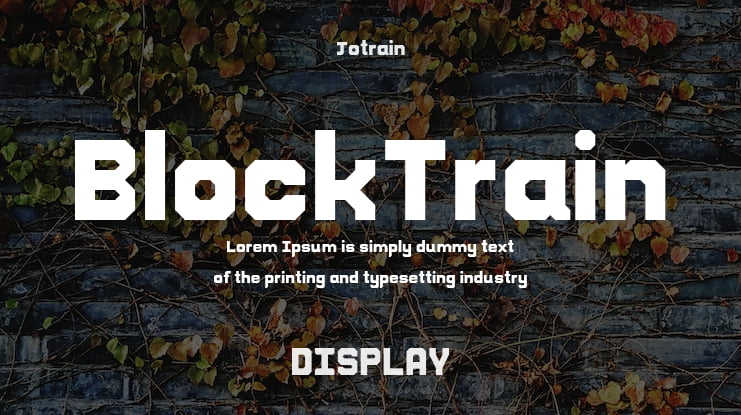 BlockTrain Font