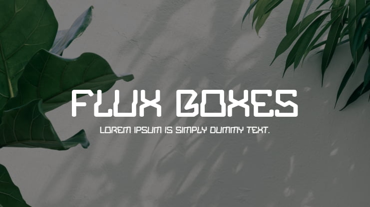 Flux Boxes Font