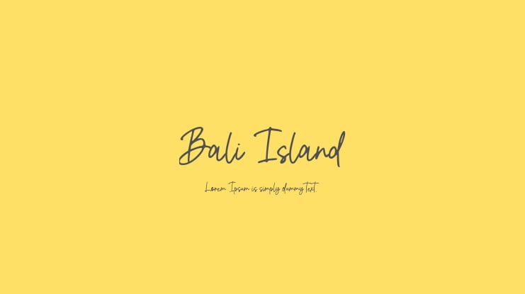 Bali Island Font