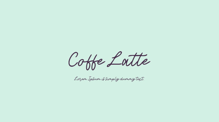 Coffe Latte Font