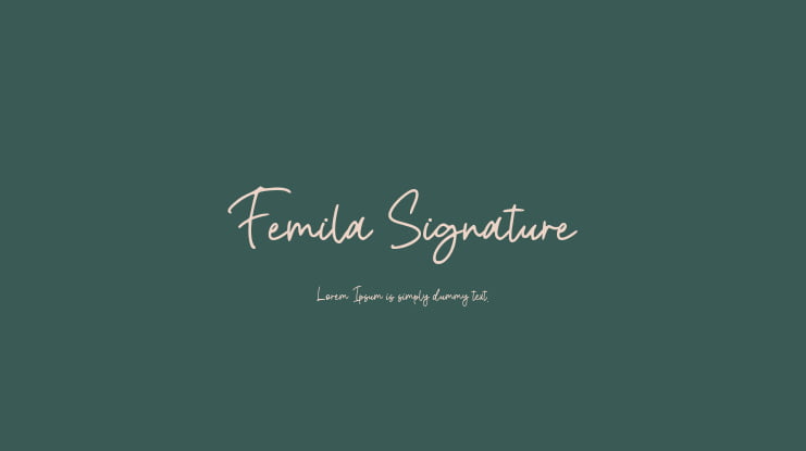 Femila Signature Font