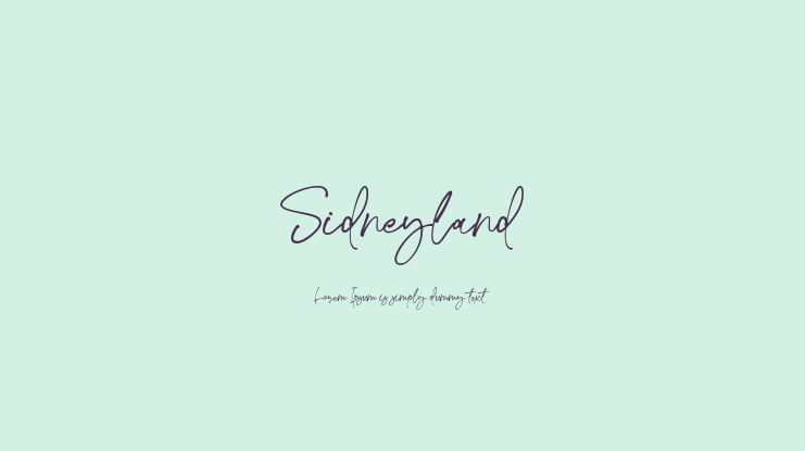 Sidneyland Font