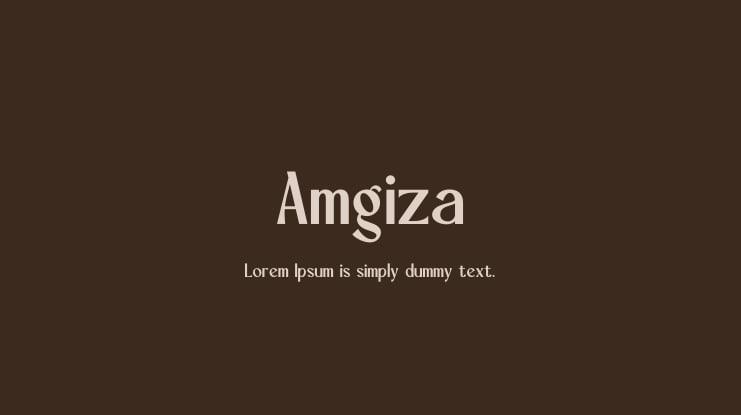 Amgiza Font