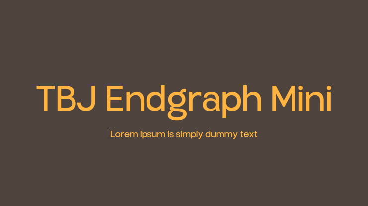 TBJ Endgraph Mini Font Family