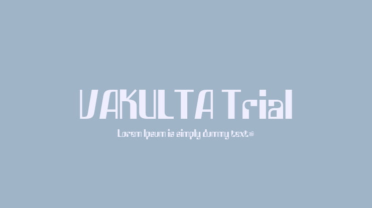 VAKULTA Trial Font