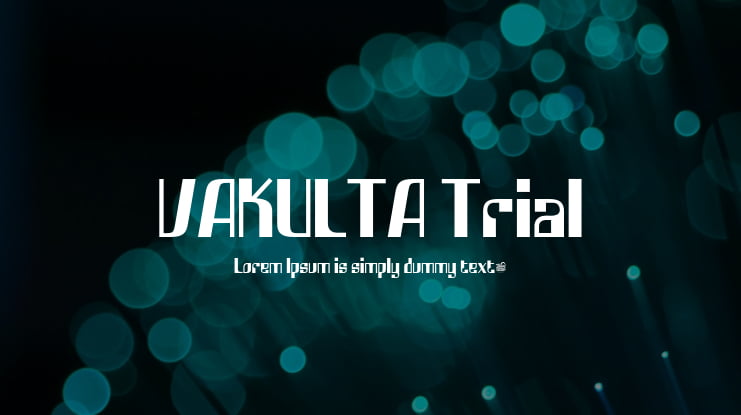 VAKULTA Trial Font