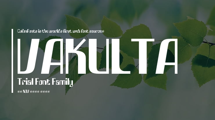 VAKULTA Trial Font