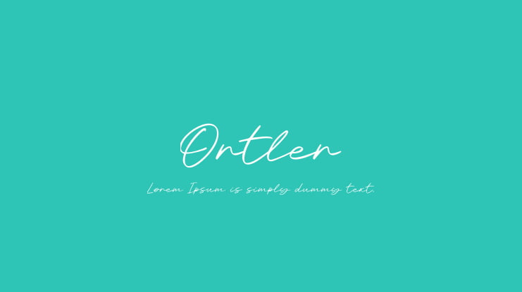 Ortler Font