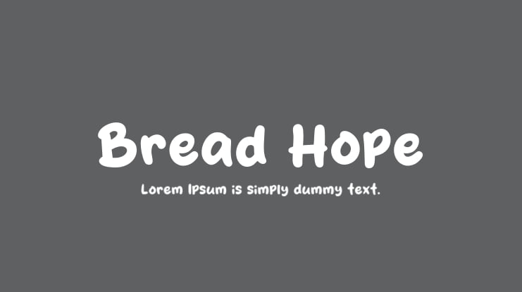 Bread Hope Font