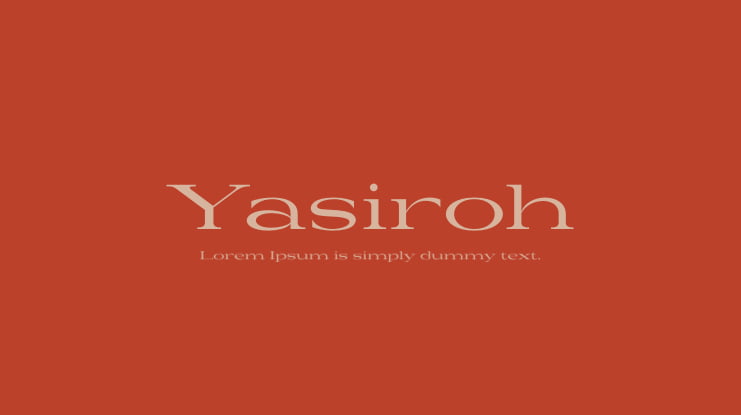 Yasiroh Font