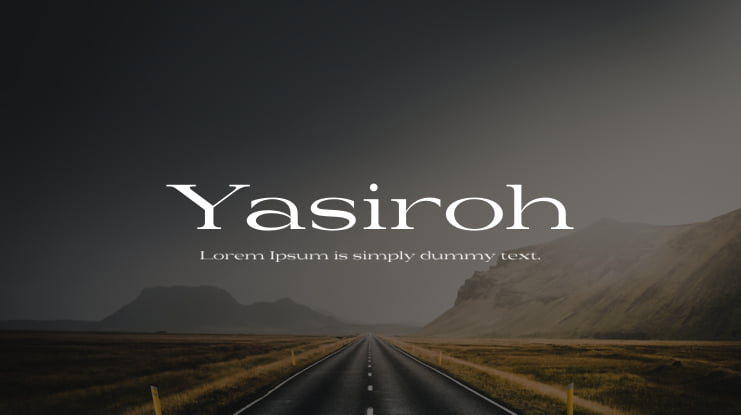 Yasiroh Font