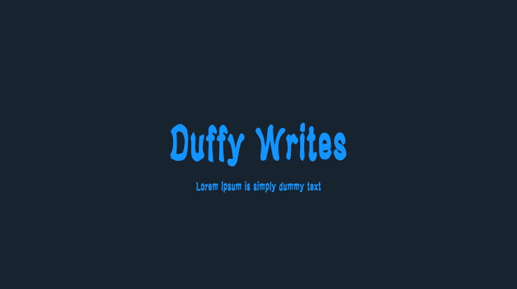 Duffy Writes Font