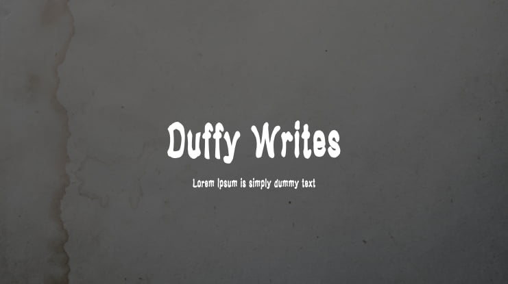 Duffy Writes Font