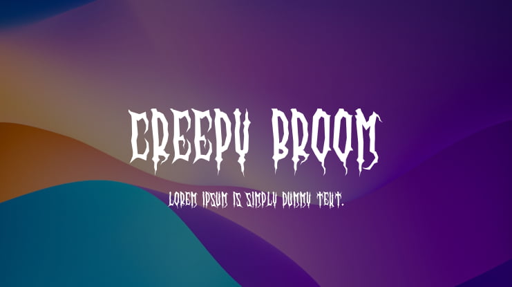 Creepy Broom Font