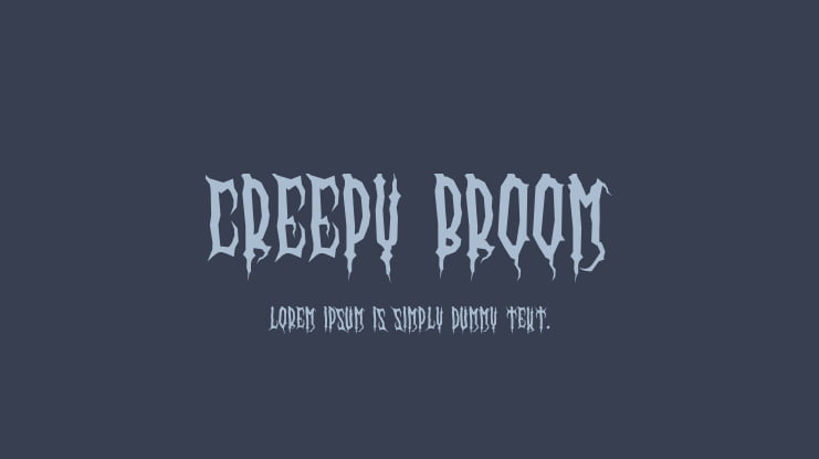 Creepy Broom Font