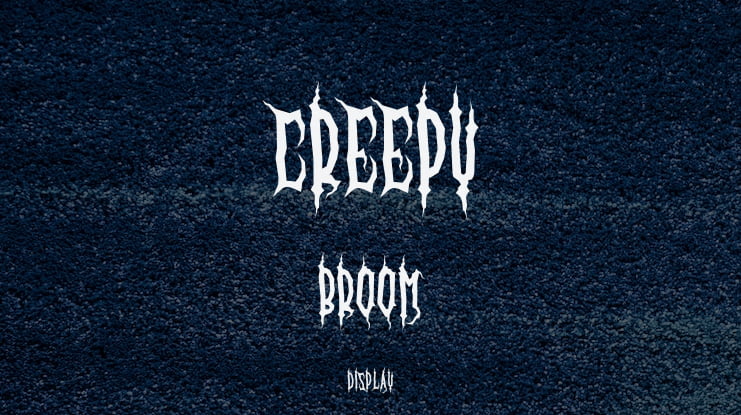 Creepy Broom Font