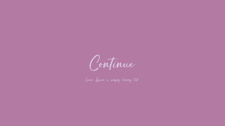 Continue Font