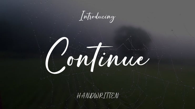 Continue Font