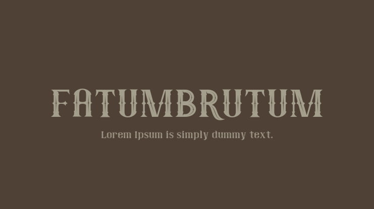 FATUMBRUTUM Font