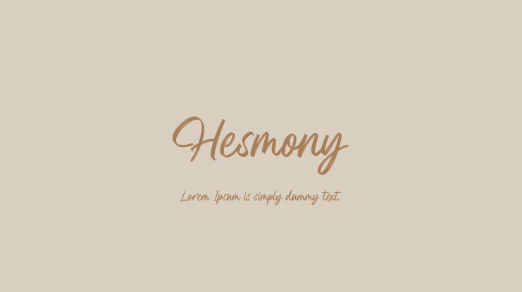 Hesmony Font