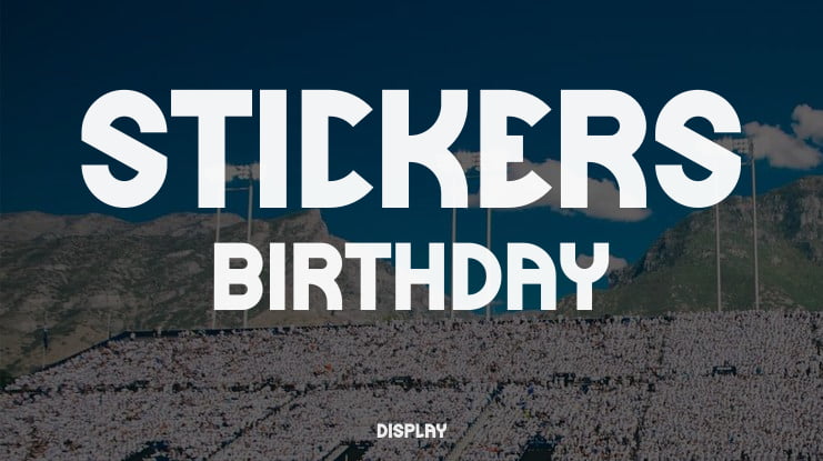 Stickers Birthday Font