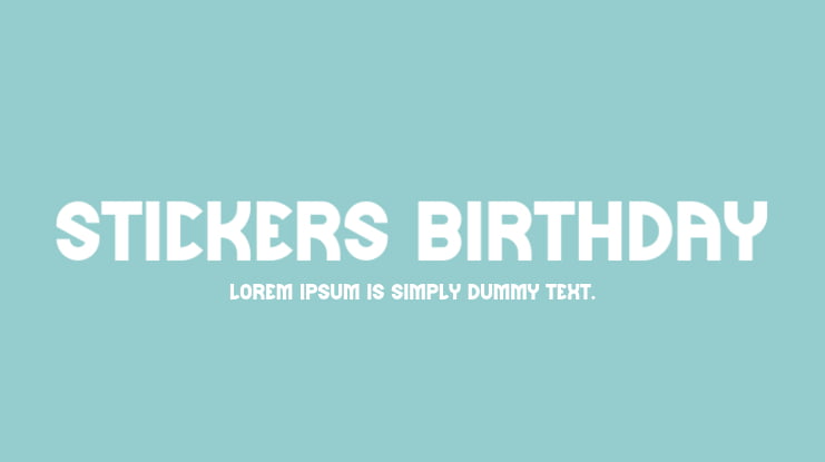 Stickers Birthday Font