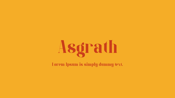 Asgrath Font