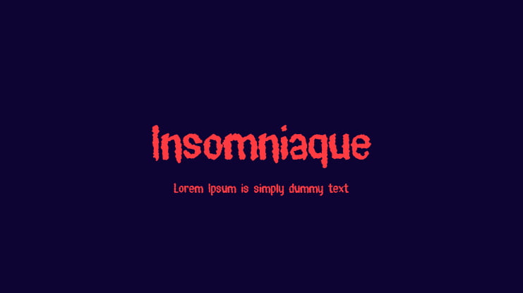 Insomniaque Font