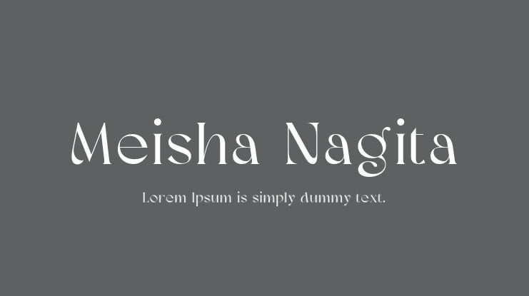 Meisha Nagita Font